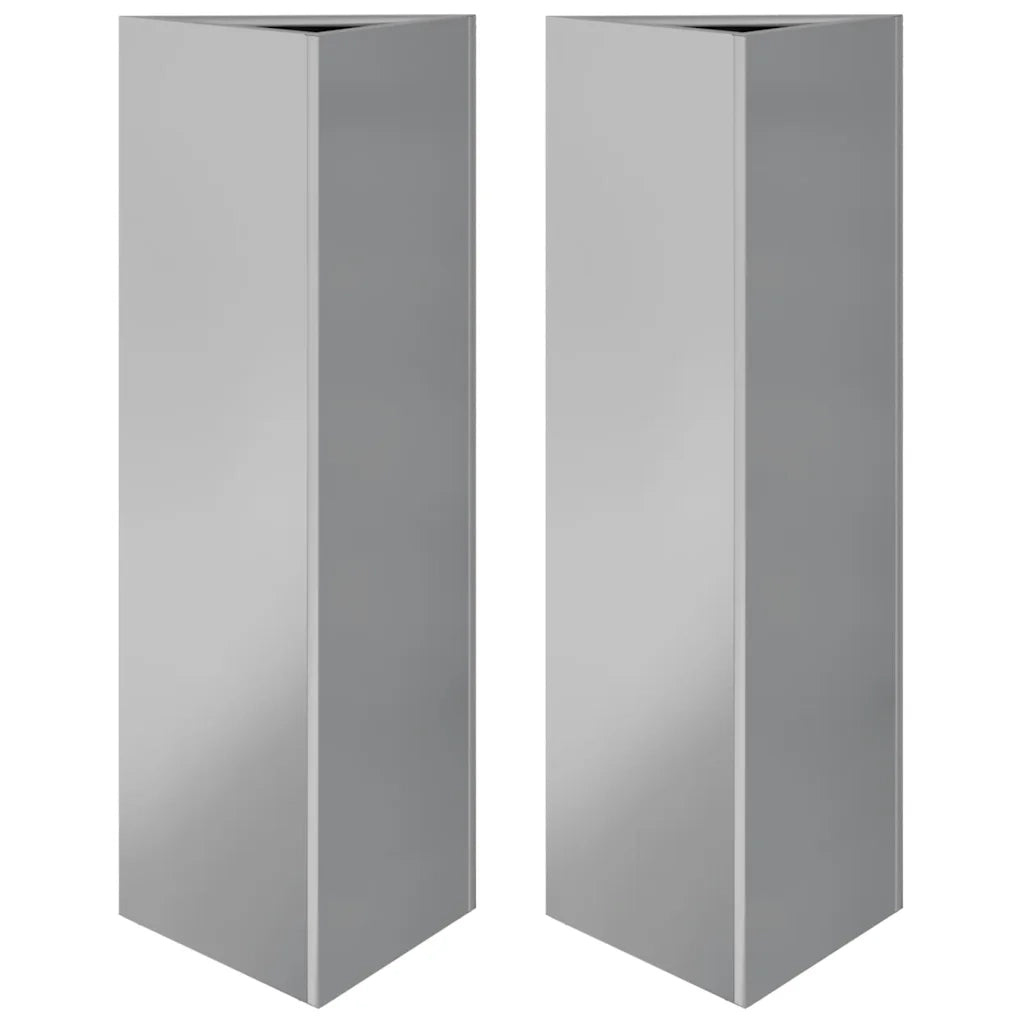 vidaXL Fioriere 2 pz Triangolari 30x26x75 cm in Acciaio Zincato