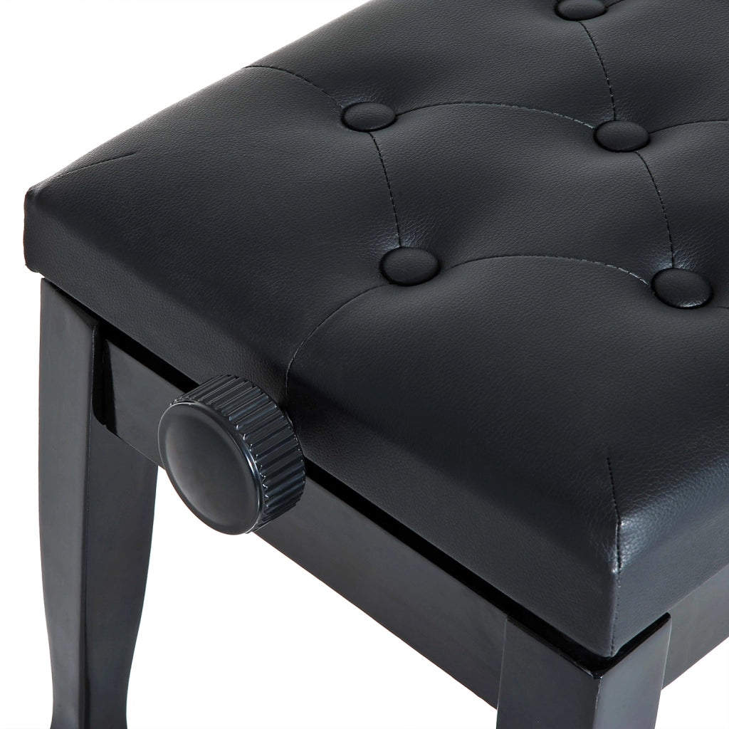 Sgabello da Pianoforte Regolabile ¨C Zephmum ¨C Nero Legno 64x35x55 cm