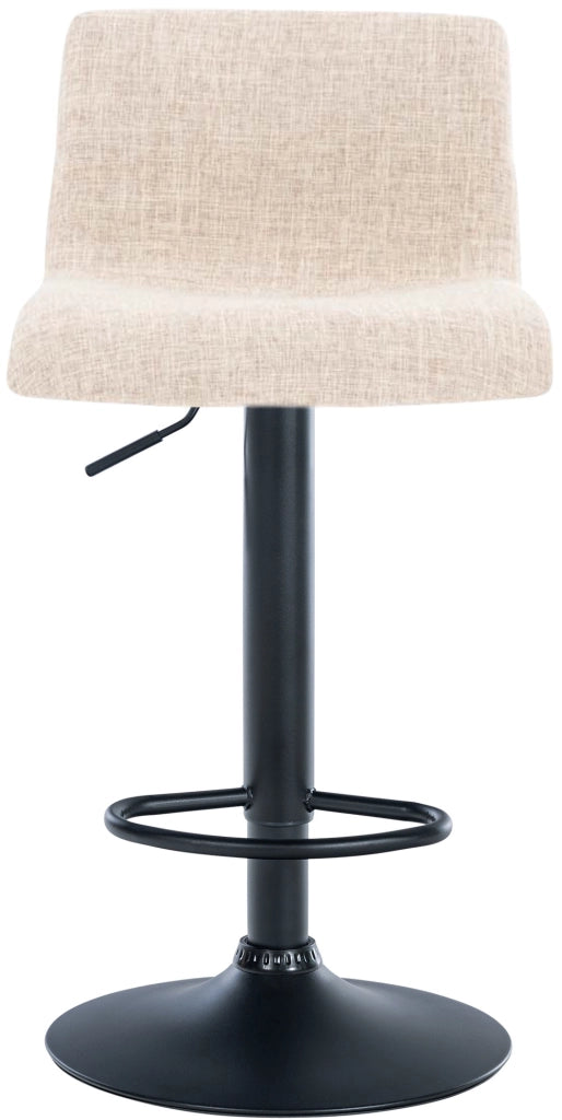 Sgabello HOVER in tessuto crema,Metallo nero opaco