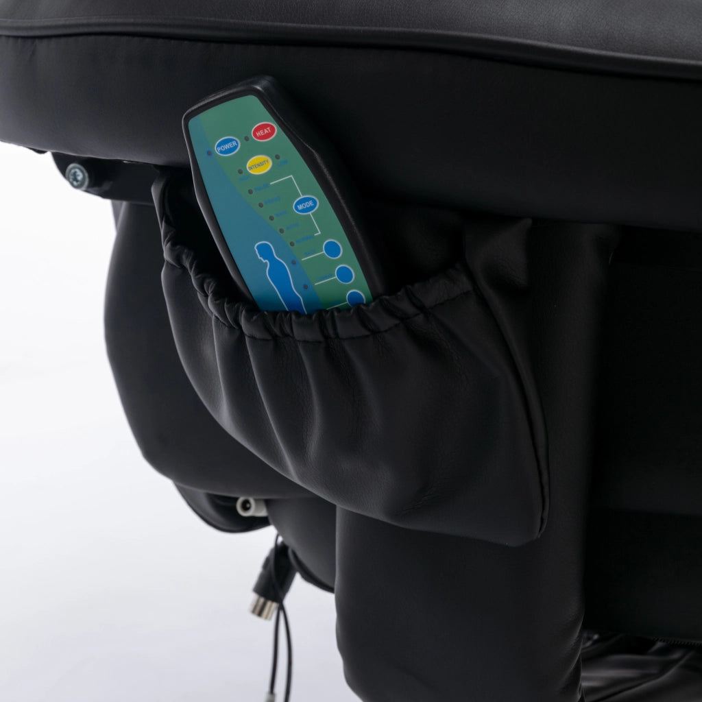 Poltrona Massaggiante con Poggiapiedi ¨C MINIMAL ¨C Similpelle Nera, Relax Soggiorno