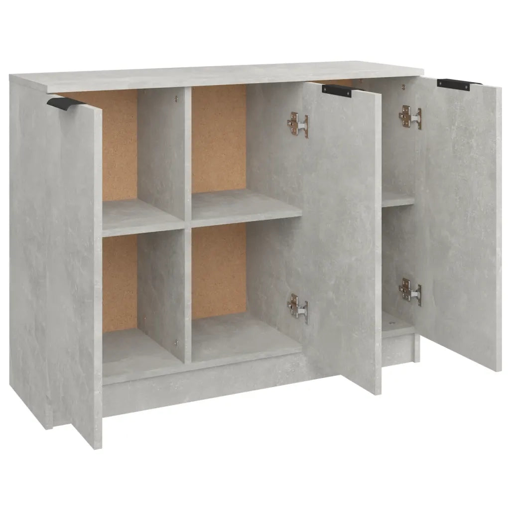Credenza | Madia | Buffet da pranzo | Armadio da pranzo Grigio Cemento 90,5x30x70 cm in Legno Multistrato