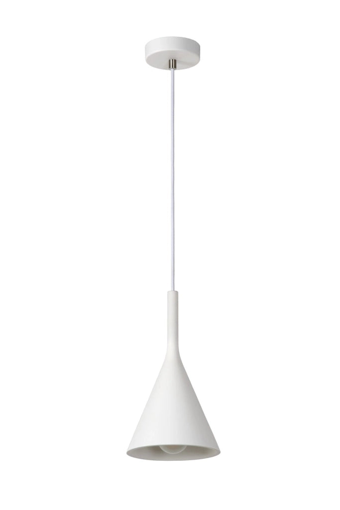 Lucide Gipsy lampada a sospensione gesso bianco E27 Ø16,5