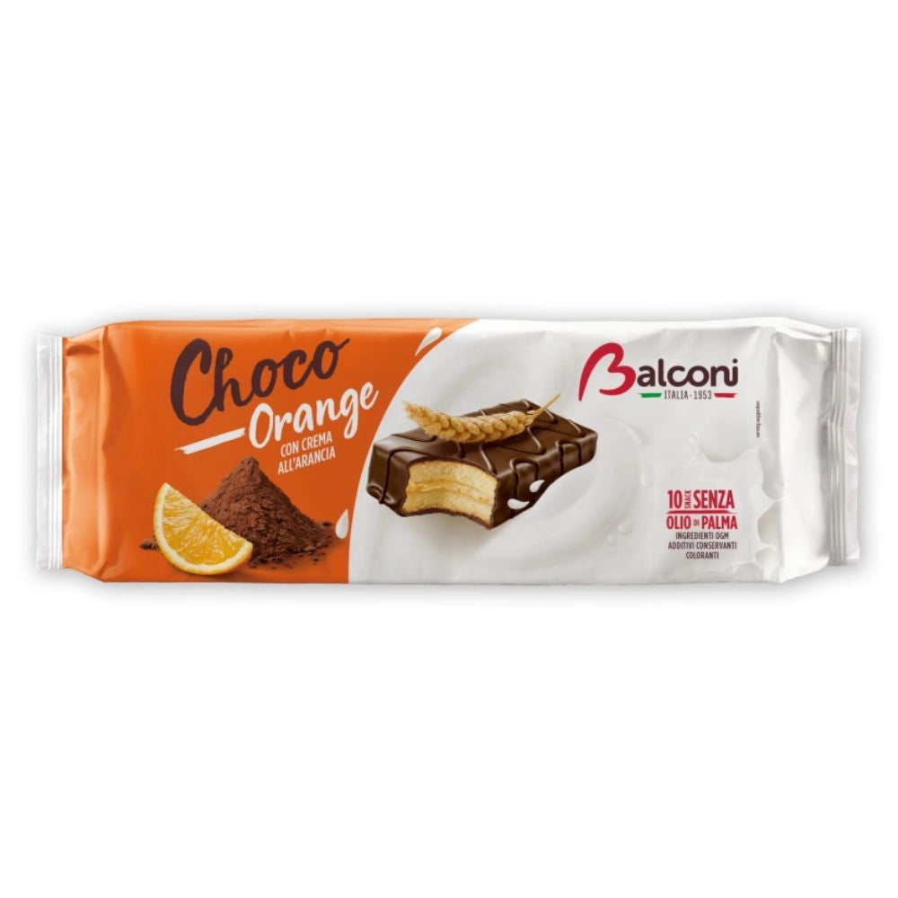 Balconi choco orange in confezione da 10 brioches - 300 grammi totali