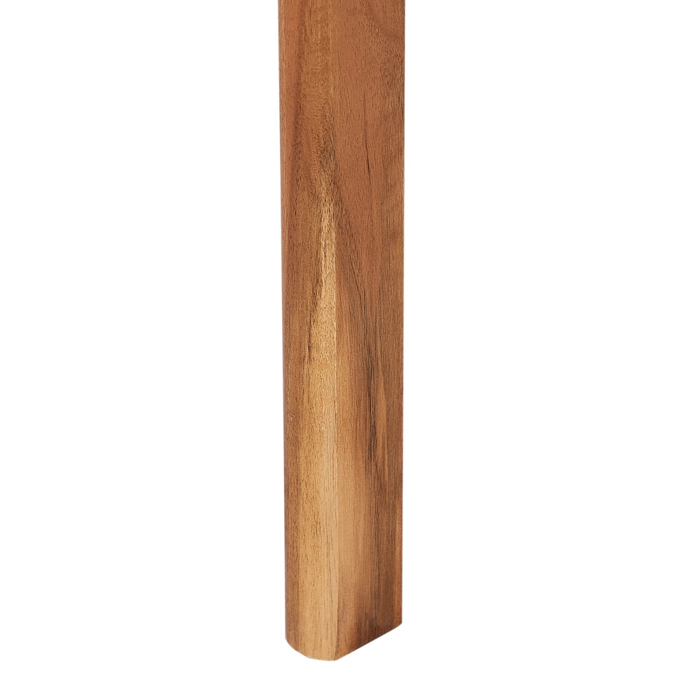 Set di 2 sedie da pranzo da giardino in legno chiaro di acacia per esterni