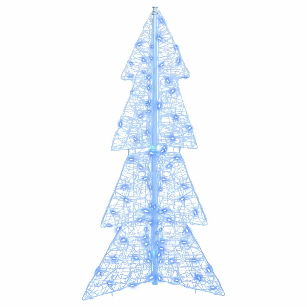 Albero di Natale con 100 LED-Luci decorative natalizie Blu 120 cm Acrilico