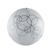 PLAFONIERA KARMA 3XE27 D.40X10,5CM BIANCA/NERA