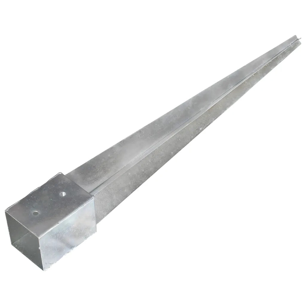 Picchetti di Terra 12 pz Argento 10x10x91 cm in Acciaio Zincato 145424