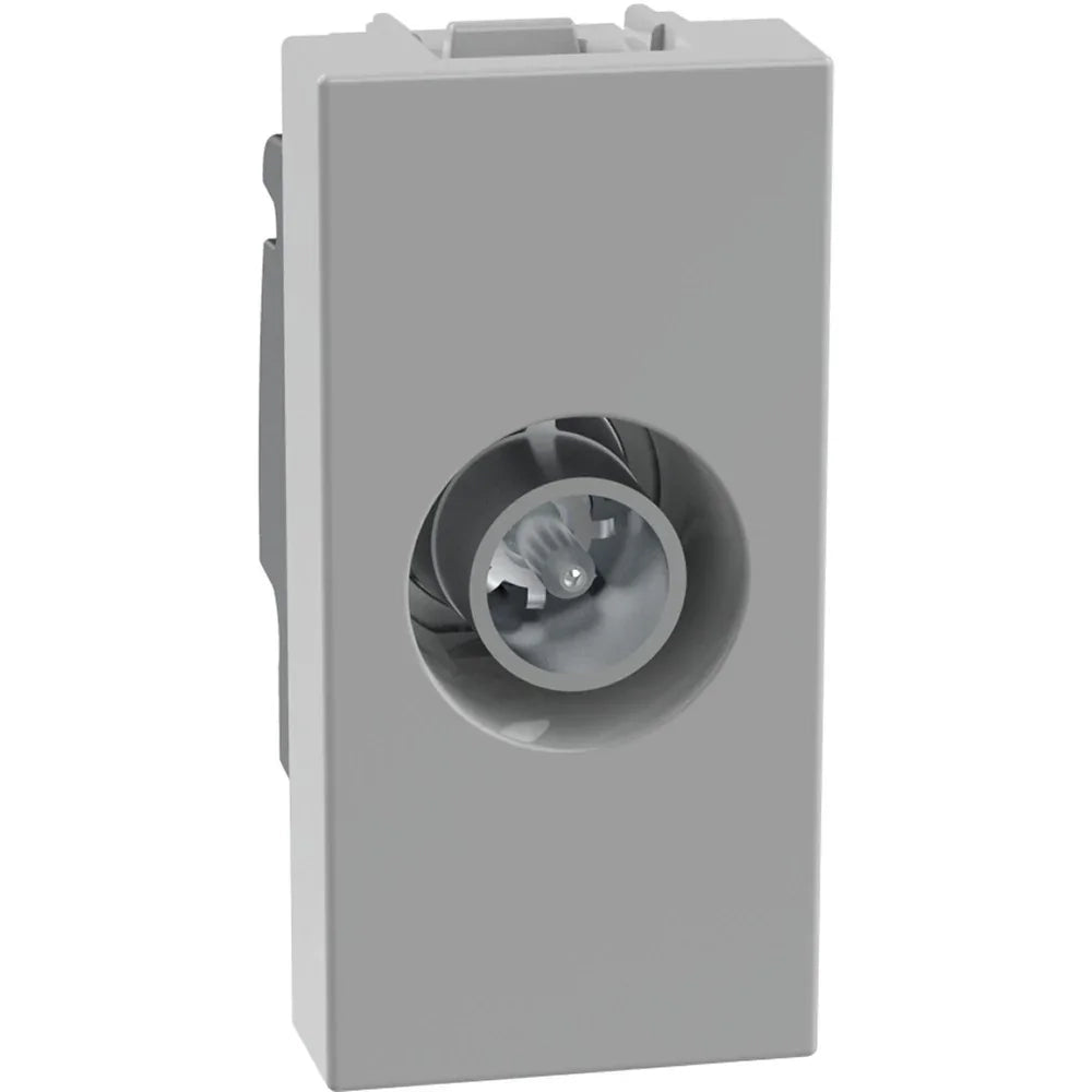 Presa TV coassiale passante terminale Bticino MatixGO 1 modulo grigia JG4202P10