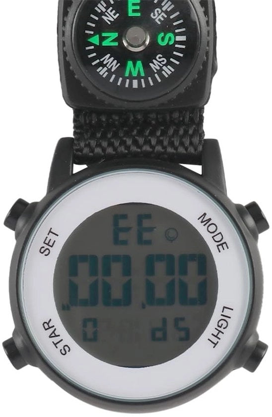 Orologio da Esterno con Luce LED, Bussola e Clip per Sport All'Aperto