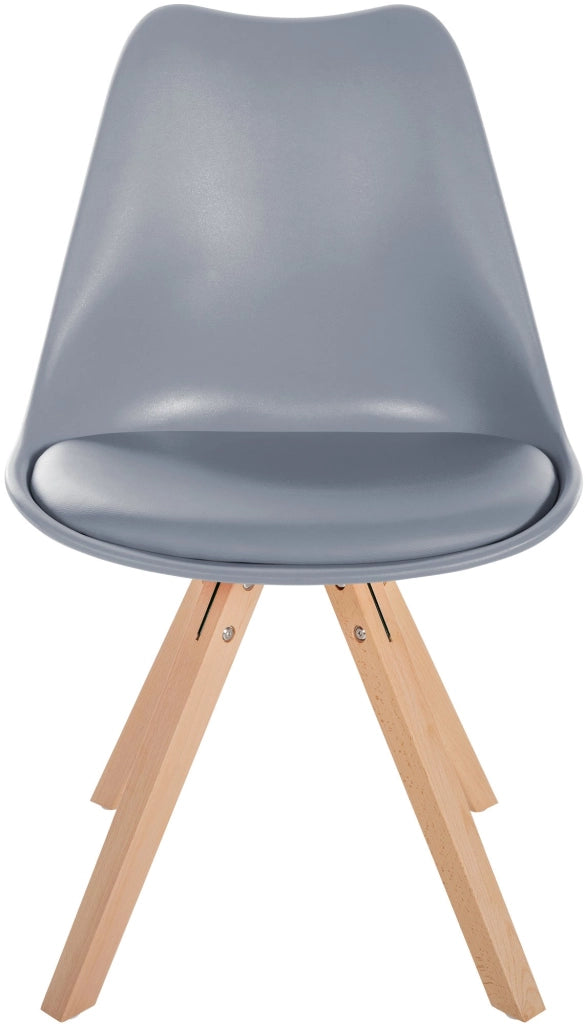 Sedia Sofia in plastica grigio,natura (quadrato)