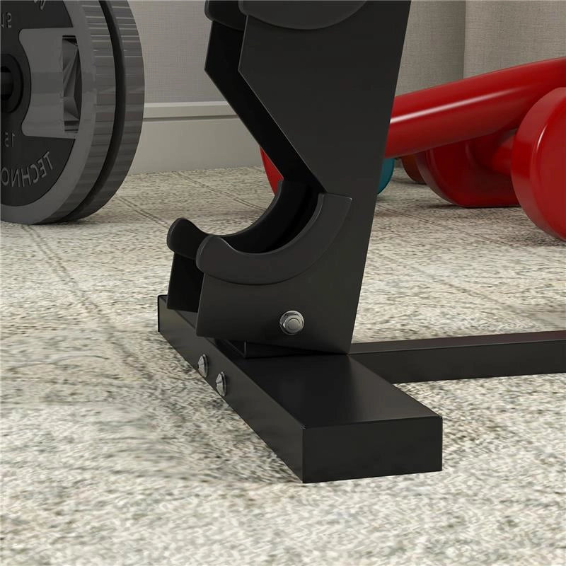 RASTRELLIERA PER MANUBRI IN ACCIAIO A 5 LIVELLI CON INSERTI IN PLASTICA, 35X33X66 CM, NERA