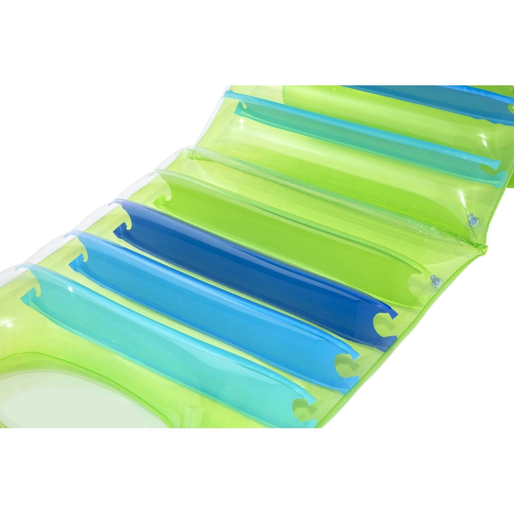 Trade Shop - Lettino Materassino Galleggiante Gonfiabile Regolabile Lounge 193x80cm Piscina Mare 43962 -
