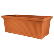 Vaso Fioriera decorativa classica tradizionale 80x40 H34 in polimero resistente terracotta per piante per giardini e terrazze - Made in Italy