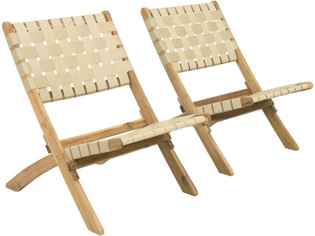 Set di 2 sedie da giardino in legno Hanoi - Beige
