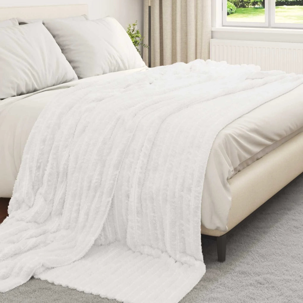 Coperta Bianco 240 x 220 cm Panno 42016847
