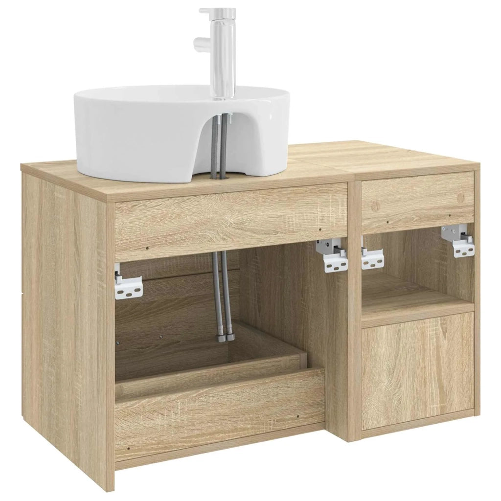 Set di mobili per il bagno 2 pcs Rovere Sonoma 3403906