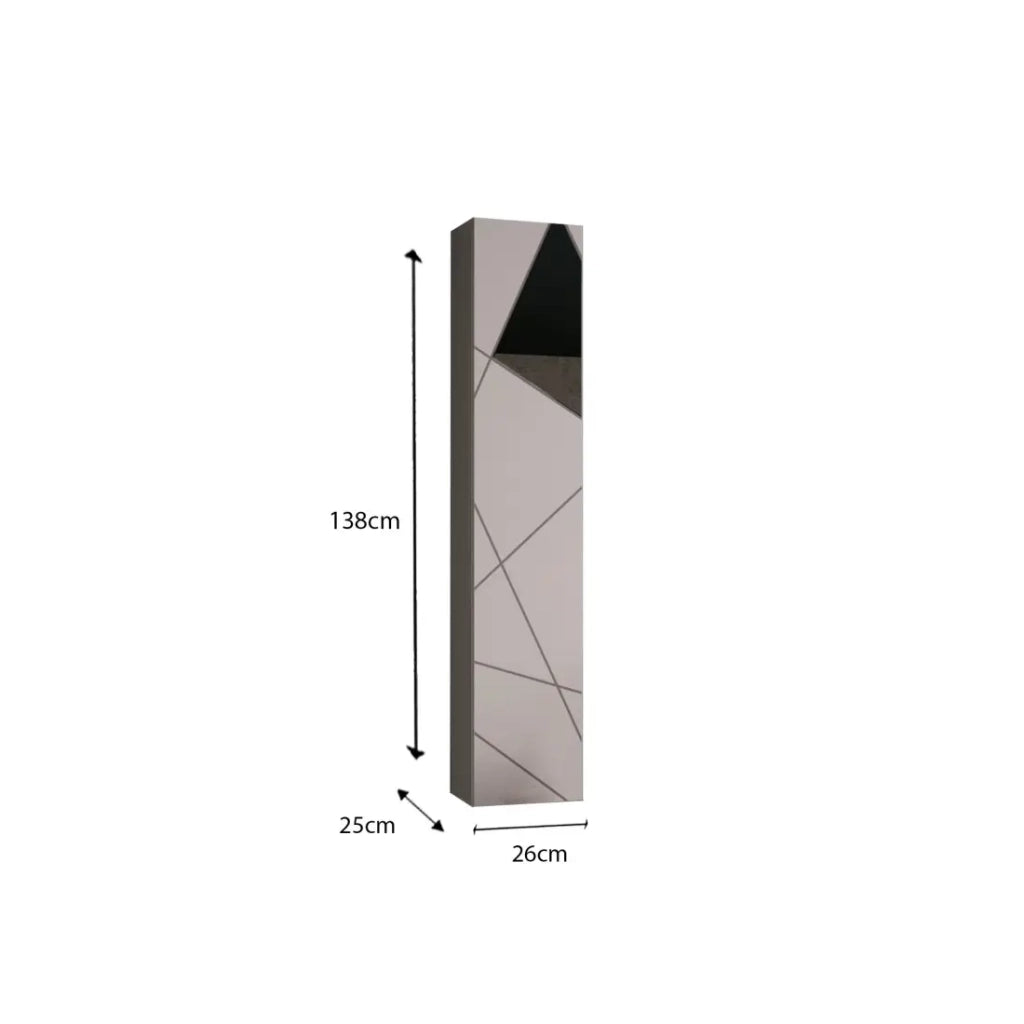 Mobile da bagno sospeso VITARIO – 1 porta – Bianco lucido – Design moderno