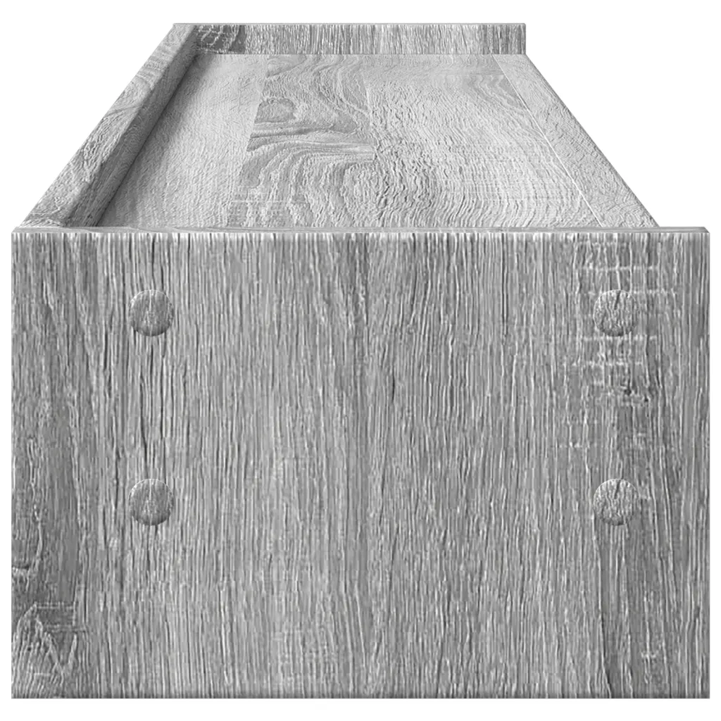 vidaXL Supporto Monitor Grigio Sonoma 100x24x16 cm Legno Multistrato