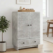 Credenza Grigio Cemento 66 x 34,5 x 95 cm Legno ingegnerizzato 893978