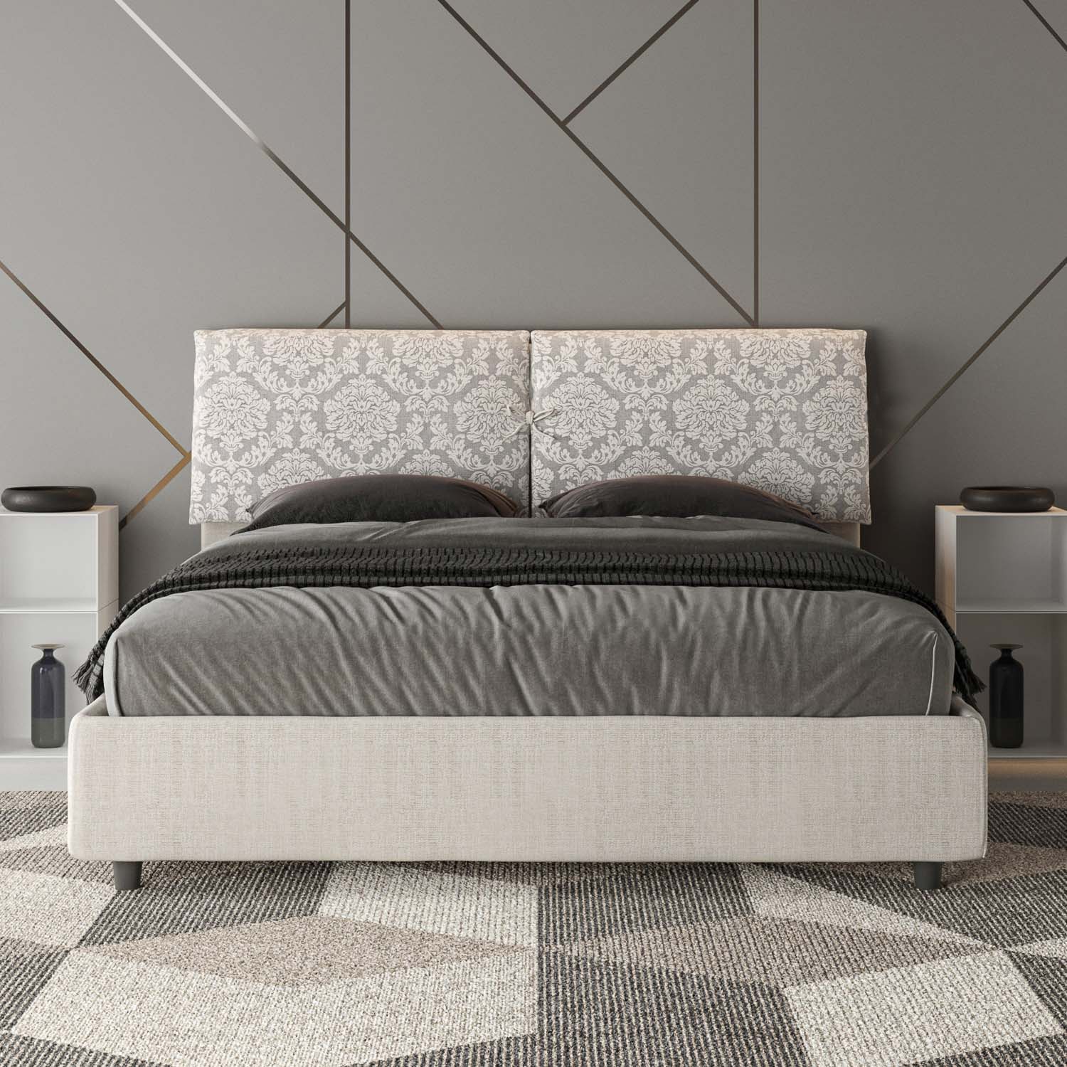 Letto Matrimoniale 160x190 cm con Rete Mados Giada Agata