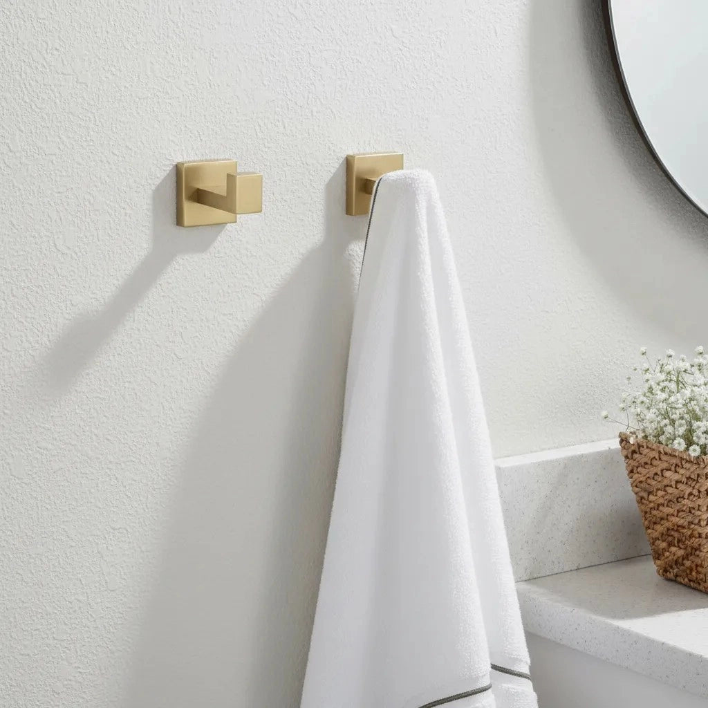 Set Accessori Da Bagno Rio Brush Gold 4 Pezzi