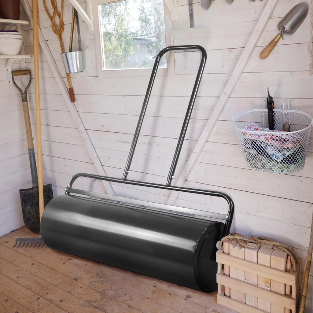 Rullo per Prato Larghezza 60cm Ø32, capacità di Riempimento 48L (Nero)