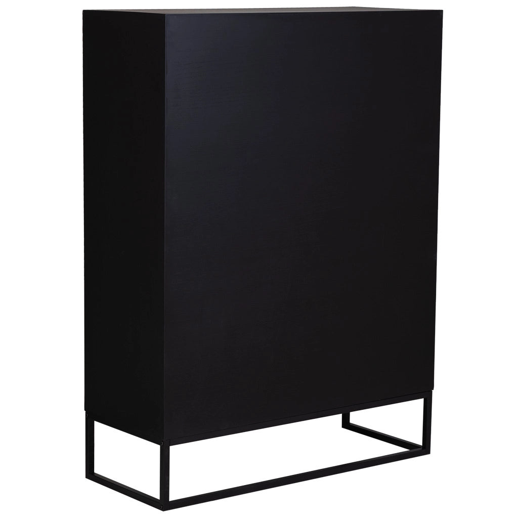 Vetrina con 3 ante e 3 cassetti, legno, 100x40x135h cm