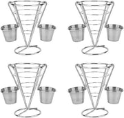Tentoonstellingsstandaard per server per snack con dip o fritto (doppio x 4)