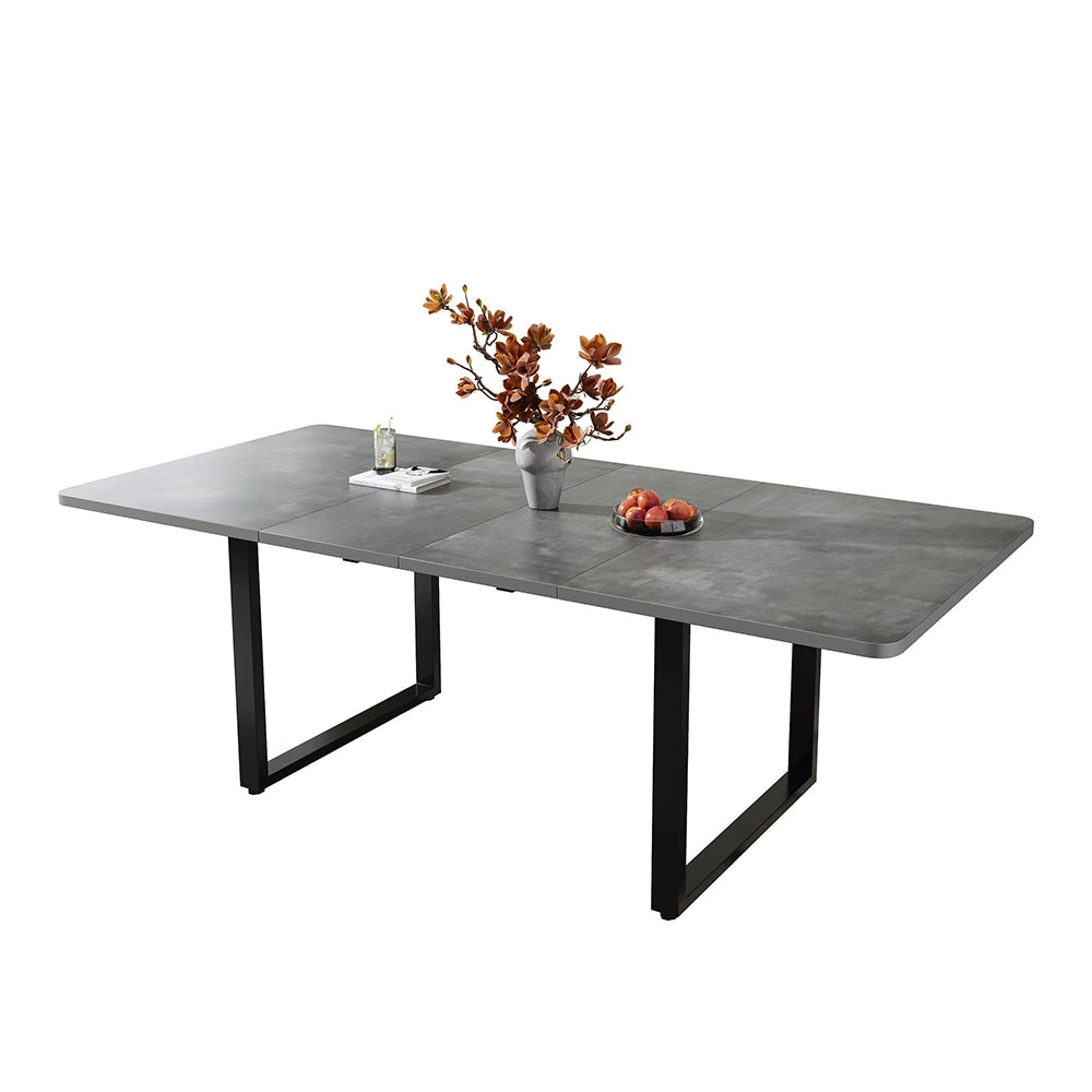 Tavolo allungabile 3 lunghezze - Xylo - 140/180/220x90 cm - Grigio - Per 6-10 persone