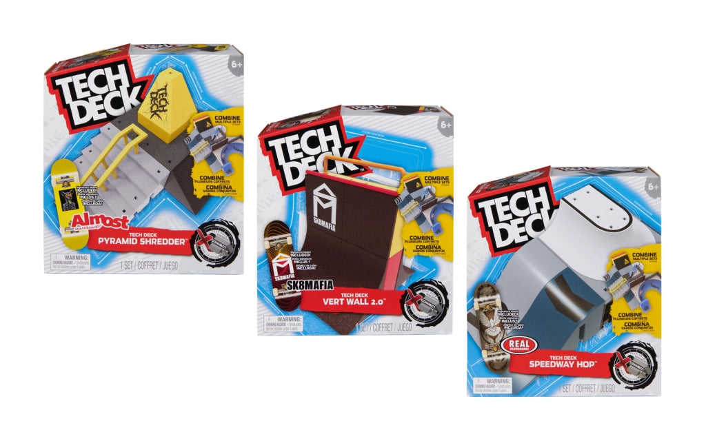 Tech Deck X-Connect Park Creator - disastro personalizzabile e costruibile con fingerboard unico - gli stili possono var