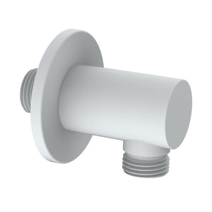 Presa acqua bianca tonda in ottone con attacco universale