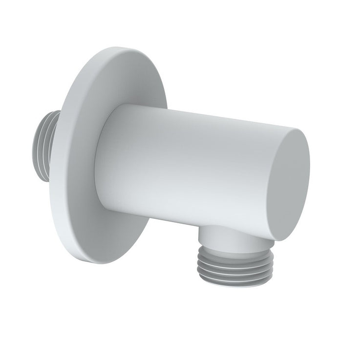 Presa acqua bianca tonda in ottone con attacco universale