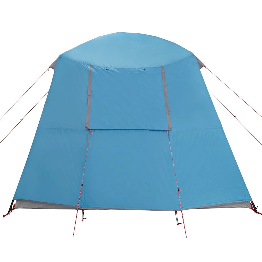 Tenda da Campeggio con Portico Cupola 5Persone Blu Impermeabile 4009582