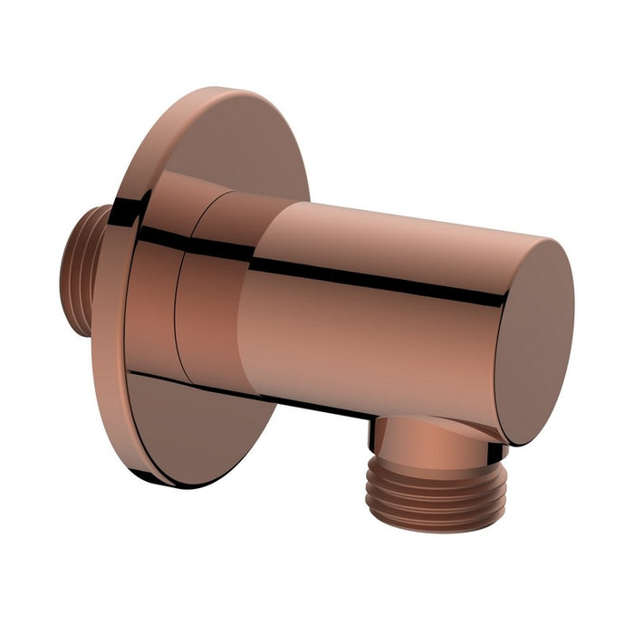 Presa acqua rame lucido tonda in ottone con attacco universale