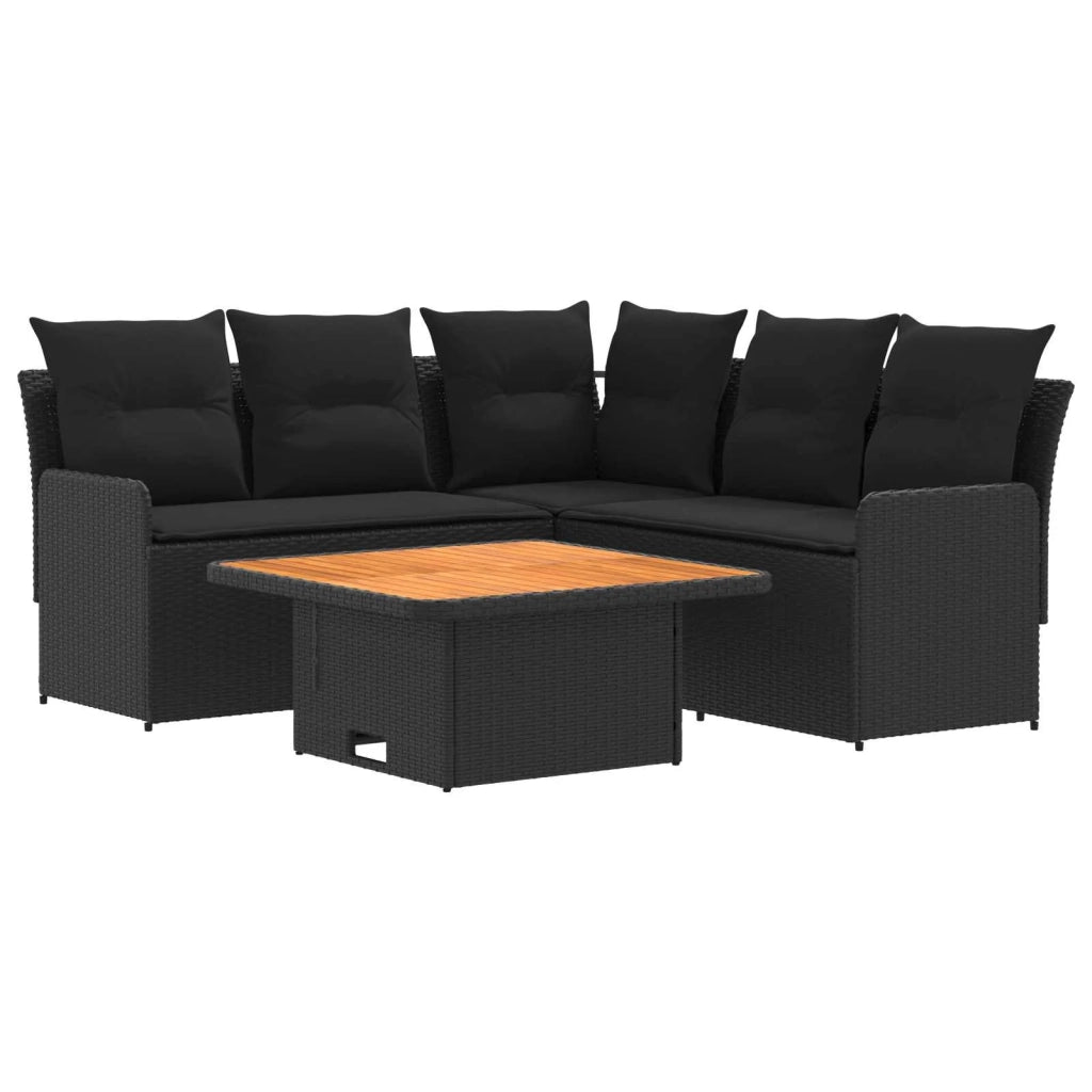 Set di Mobili 4 pz Nero Rattan in PE 3422174
