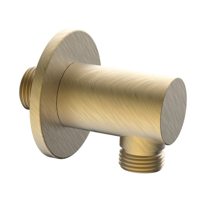 Presa acqua oro opaco tonda in ottone con attacco universale