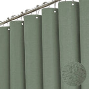 Douchegordini in stoffa, tessuti a texture lini, pesanti telai in poliestere per douchegordini, tende decorative acqua-resistenti per ambienti di lusso in hotel - 1,8 m * 2 m - Grigio più verde