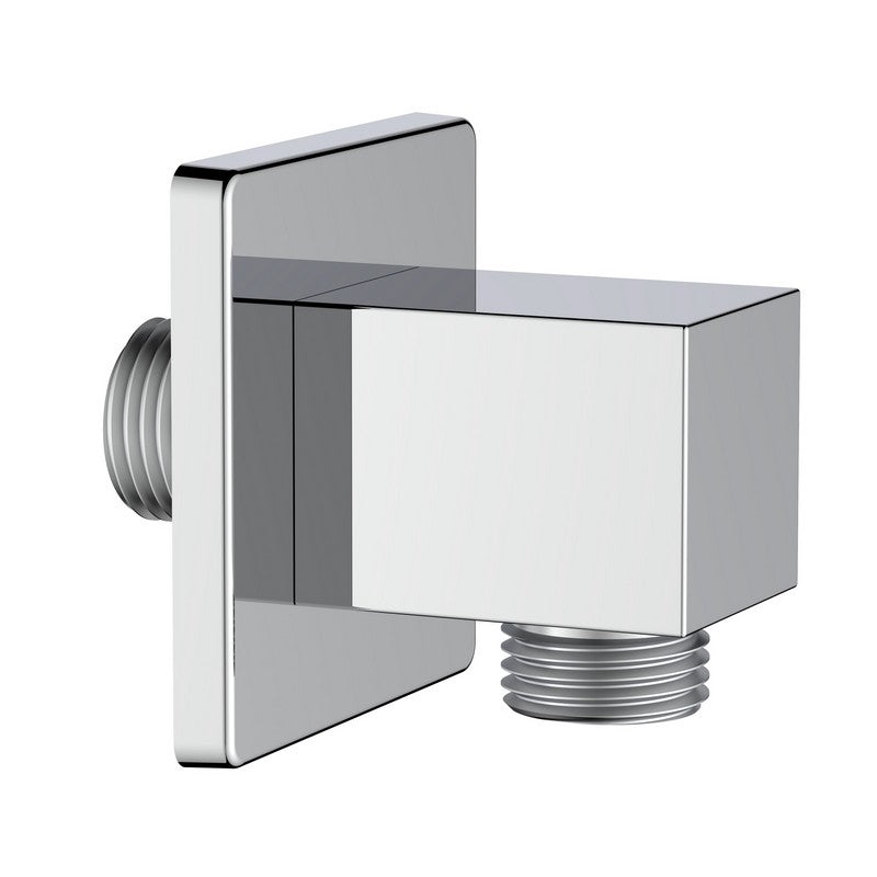 Presa acqua quadrata realizzata in ottone finitura cromata