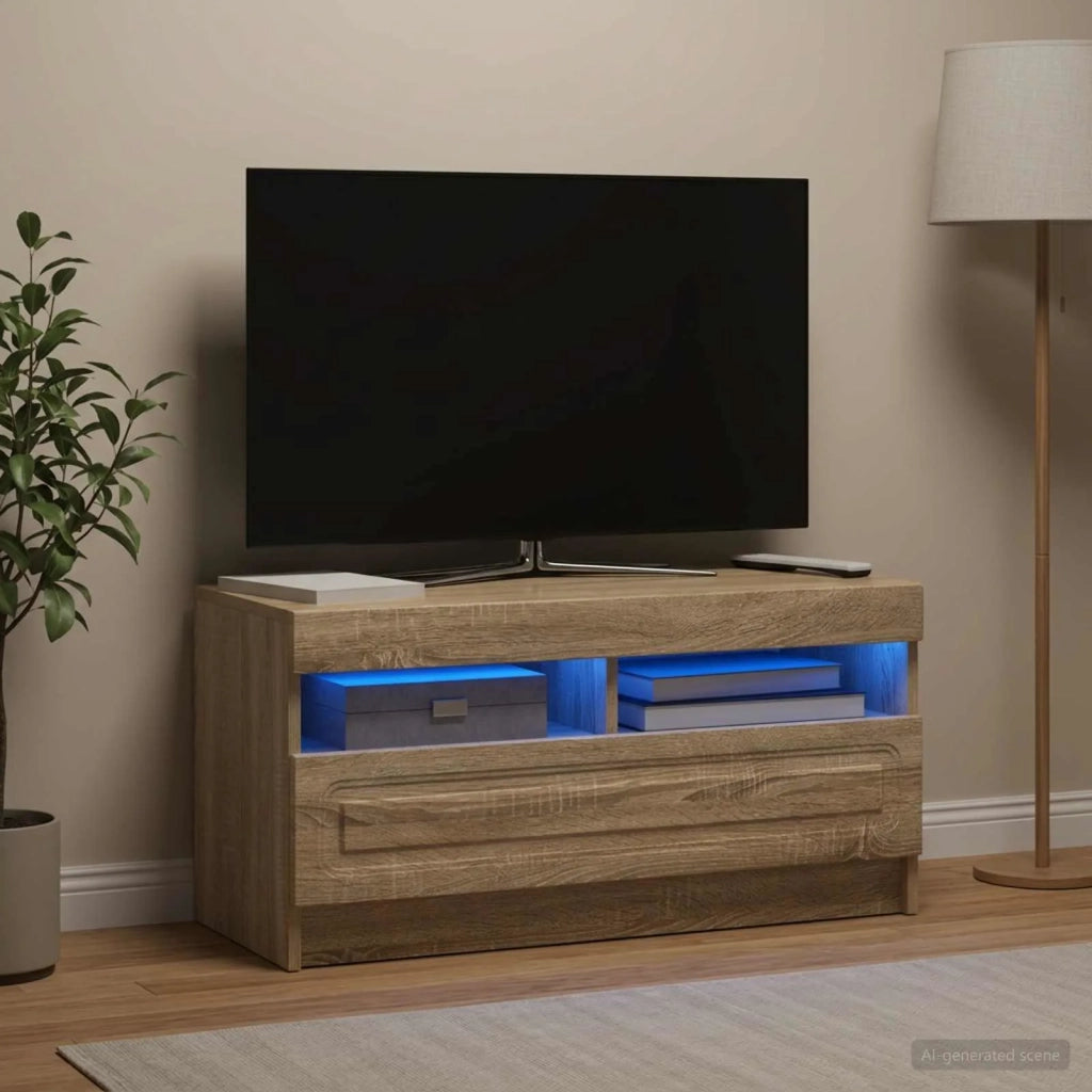 Mobile TV LED Rovere Sonoma Legno ingegnerizzato 897877