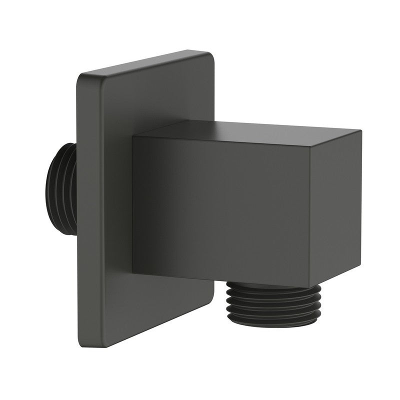 Presa acqua quadrata realizzata in ottone finitura gungrey