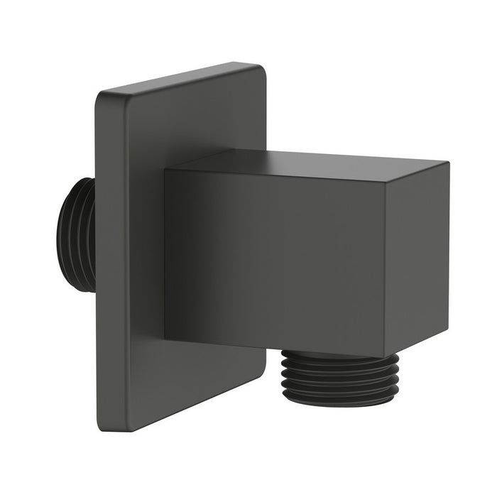 Presa acqua quadrata realizzata in ottone finitura gungrey