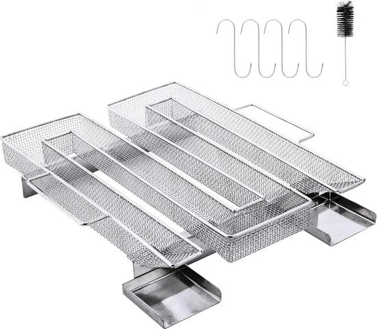 Generatore di fumo refrigerato in acciaio inossidabile - bordo di conservazione fumo freddo - maniglie set di spazzole e ganci - forno a vapore per carne e pesce grill a sfera - 225 x 215 x 45 cm