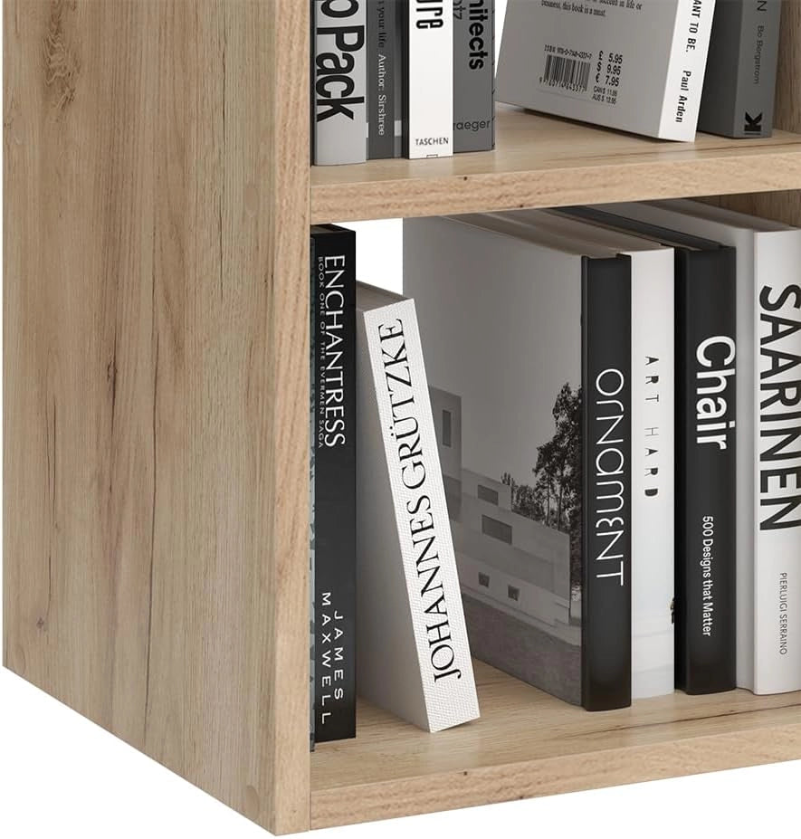 Scaffale a muro Wido, Antracite, 30 x 100 cm con 4 ripiani aperti, per l’archiviazione a parete di libri e oggetti decorativi