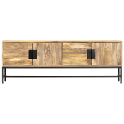 Mobile Porta TV 140x30x50 cm in Legno Massello di Mango 285863