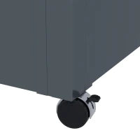 Baule da Esterno da 311L con Serratura e 2 Maniglie, in Acciaio Zincato, 120x62x66 cm, Grigio Scuro