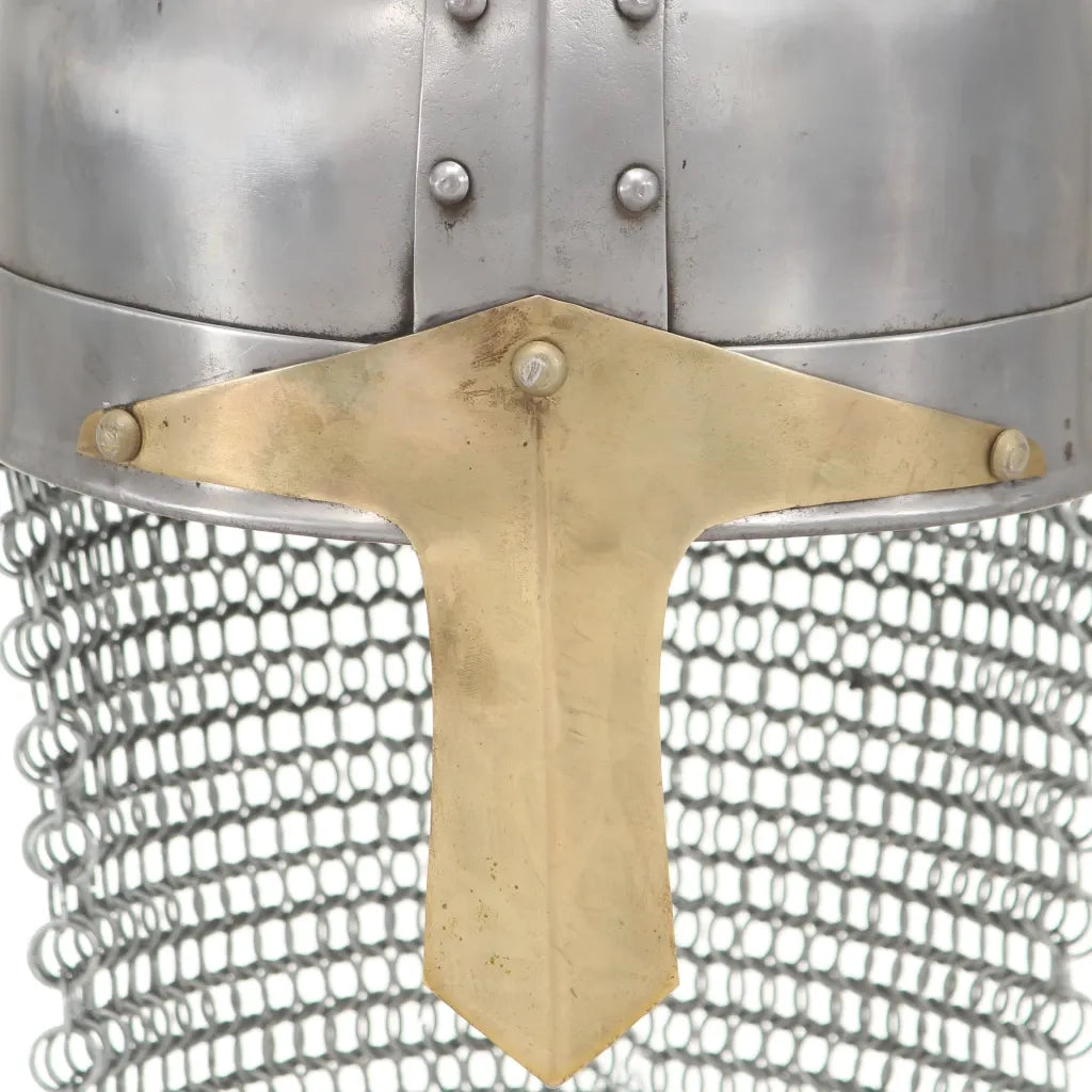 Elmo da Cavaliere Crociato Antico Replica LARP Argento CFW8300215