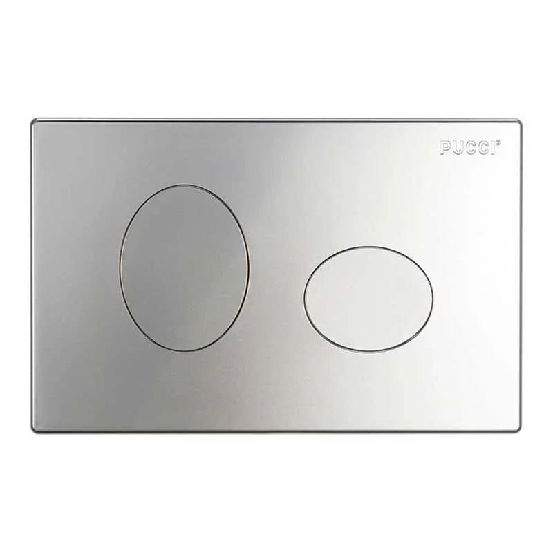 Placca per Cassetta Incasso Pucci Eco 2 Pulsanti Pucci Cromo Satinata