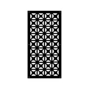 ROUND CROSS- Pannello in PVC traforato - Parasole Misura: 98x198 cm, Colore: nero