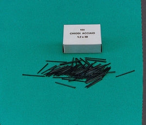chiodini gruppini acciaio 7x20 mm scatola 100 pz cod:ferx.4572