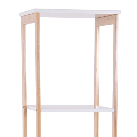 Adelaide - colonna multiuso con 1 anta e 2 ripiani - 30x30x156h cm naturale/bianco